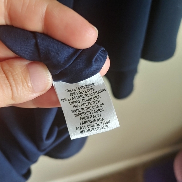 MILLY Italian Cady Nicole Bell Sleeve Dress In Navy Size 4 - Picture 4 of 7